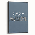 Simply Awesome - Boys Room Wall Art Kids Wall Decor