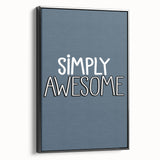 Simply Awesome - Boys Room Wall Art Kids Wall Decor