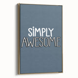 Simply Awesome - Boys Room Wall Art Kids Wall Decor