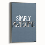 Simply Awesome - Boys Room Wall Art Kids Wall Decor