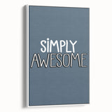 Simply Awesome - Boys Room Wall Art Kids Wall Decor