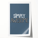 Simply Awesome - Boys Room Wall Art Kids Wall Decor
