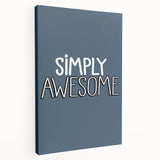 Simply Awesome - Boys Room Wall Art Kids Wall Decor