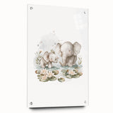 Mother and Baby Elephant Girls Room Wall Art – Nursery Print