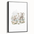 Mother and Baby Elephant Girls Room Wall Art – Nursery Print