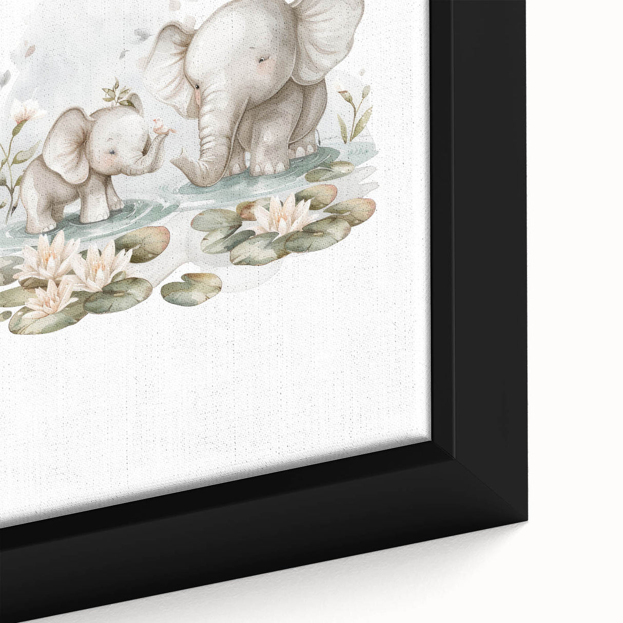 Mother and Baby Elephant Girls Room Wall Art – Nursery Print