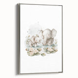 Mother and Baby Elephant Girls Room Wall Art – Nursery Print