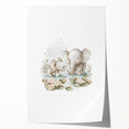 Mother and Baby Elephant Girls Room Wall Art – Nursery Print