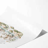 Mother and Baby Elephant Girls Room Wall Art – Nursery Print