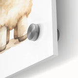 Cute Fluffy Lamb Nursery Wall Art - Baby Room Decor Print