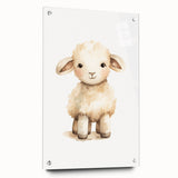 Cute Fluffy Lamb Nursery Wall Art - Baby Room Decor Print