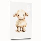 Cute Fluffy Lamb Nursery Wall Art - Baby Room Decor Print