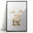 Cute Fluffy Lamb Nursery Wall Art - Baby Room Decor Print