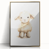 Cute Fluffy Lamb Nursery Wall Art - Baby Room Decor Print