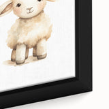 Cute Fluffy Lamb Nursery Wall Art - Baby Room Decor Print