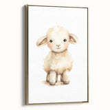 Cute Fluffy Lamb Nursery Wall Art - Baby Room Decor Print