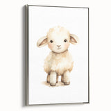 Cute Fluffy Lamb Nursery Wall Art - Baby Room Decor Print