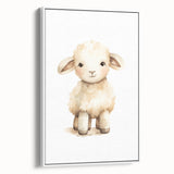 Cute Fluffy Lamb Nursery Wall Art - Baby Room Decor Print