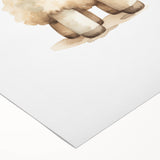 Cute Fluffy Lamb Nursery Wall Art - Baby Room Decor Print