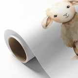 Cute Fluffy Lamb Nursery Wall Art - Baby Room Decor Print
