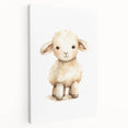 Cute Fluffy Lamb Nursery Wall Art - Baby Room Decor Print
