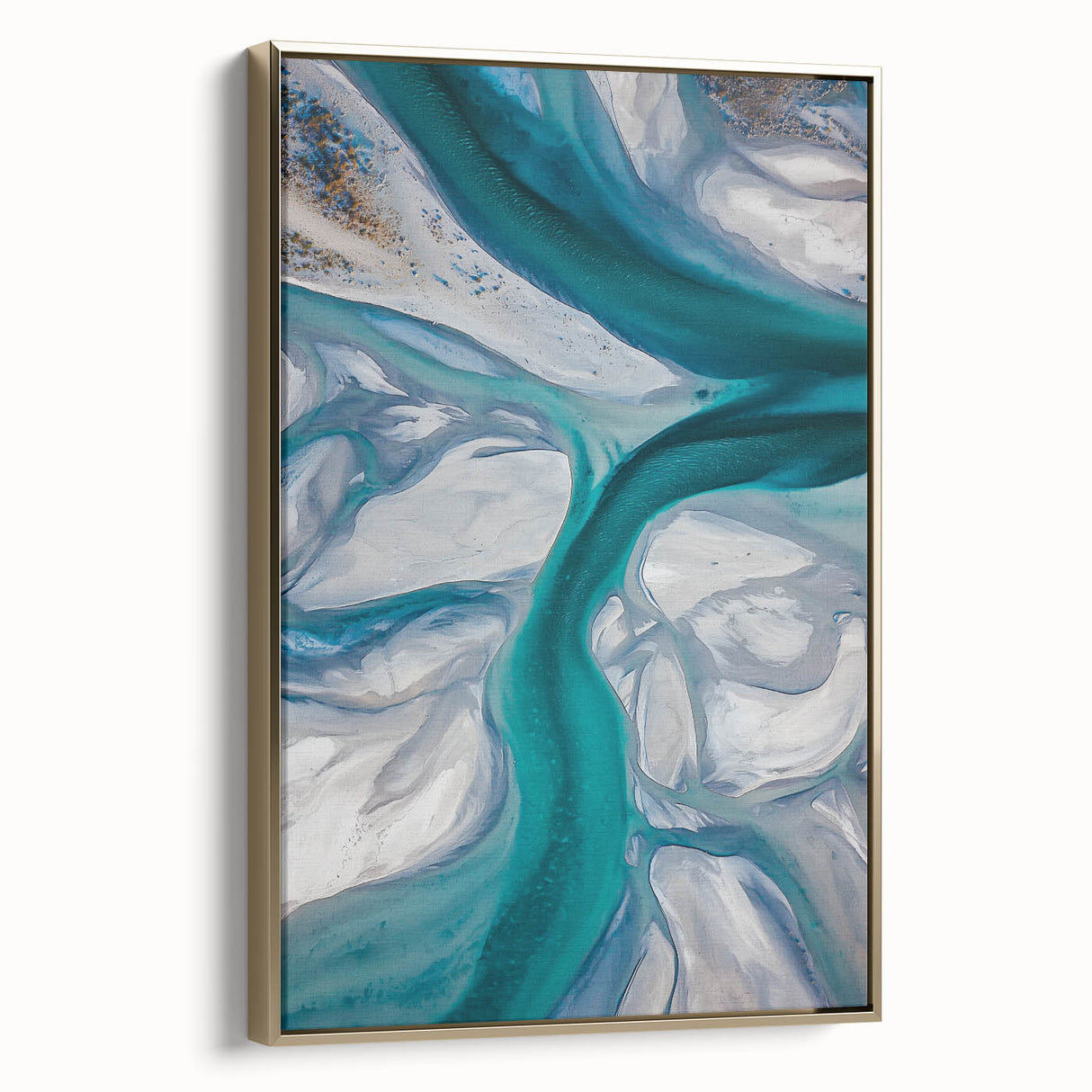 Framed canvas art depicting serene dunes landscape in soft gold tones, showcasing a contemporary design perfect for modern home decor. Ideal for adding elegance to living spaces.