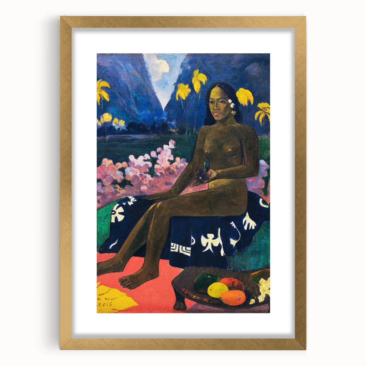 Modern Tropical Portrait - Vibrant Art Print by Paul Gauguin for Home Decor