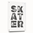 Skater Typography Art Print – Dynamic Skateboarding Wall Art Canvas