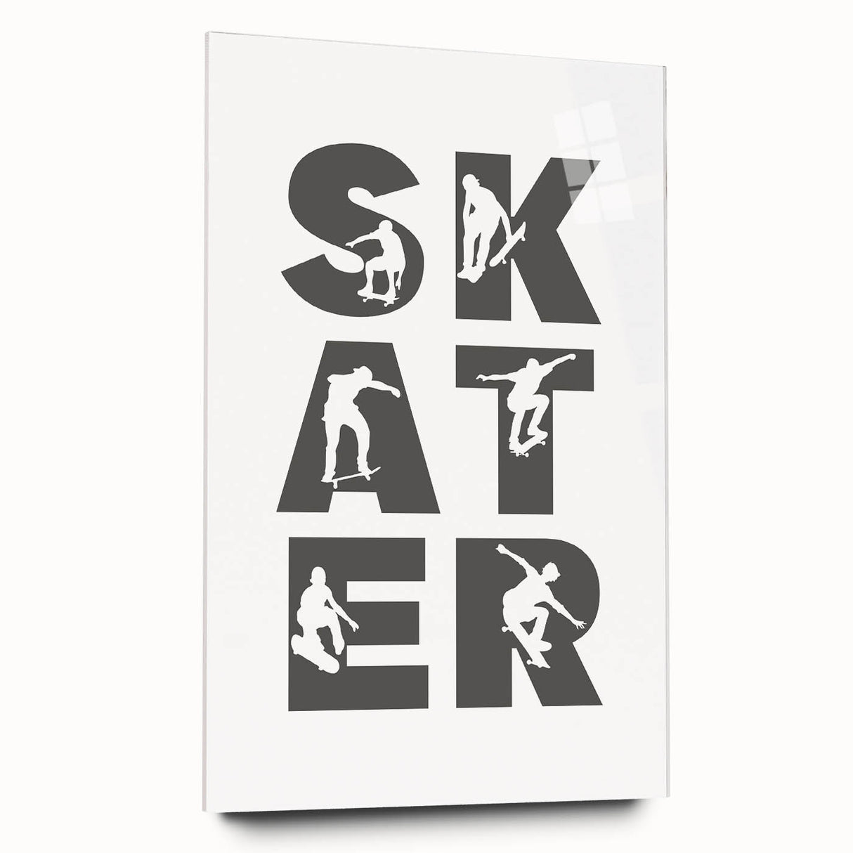 Skater Typography Art Print – Dynamic Skateboarding Wall Art Canvas