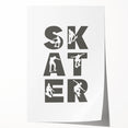 Skater Typography Art Print – Dynamic Skateboarding Wall Art Canvas