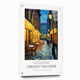 Acrylic print of a Van Gogh impressionist painting with vibrant blue and yellow tones.