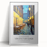 Acrylic print of Van Gogh's impressionist art in white frame, featuring vibrant colors, suitable as modern art wall decor.