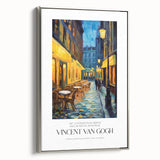 Landscape art painting featuring vibrant colors in an impressionist style, displayed on a framed canvas.