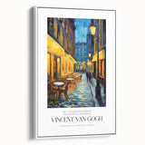 Impressionist-style vintage poster art featuring vibrant, colorful brushstrokes on a large framed canvas.