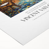 Impressionist-style rolled canvas featuring a colorful Van Gogh painting, ideal for art wall dining room decor.