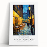 Large black and white impressionist-style canvas featuring a café scene, ideal for kitchen wall art.