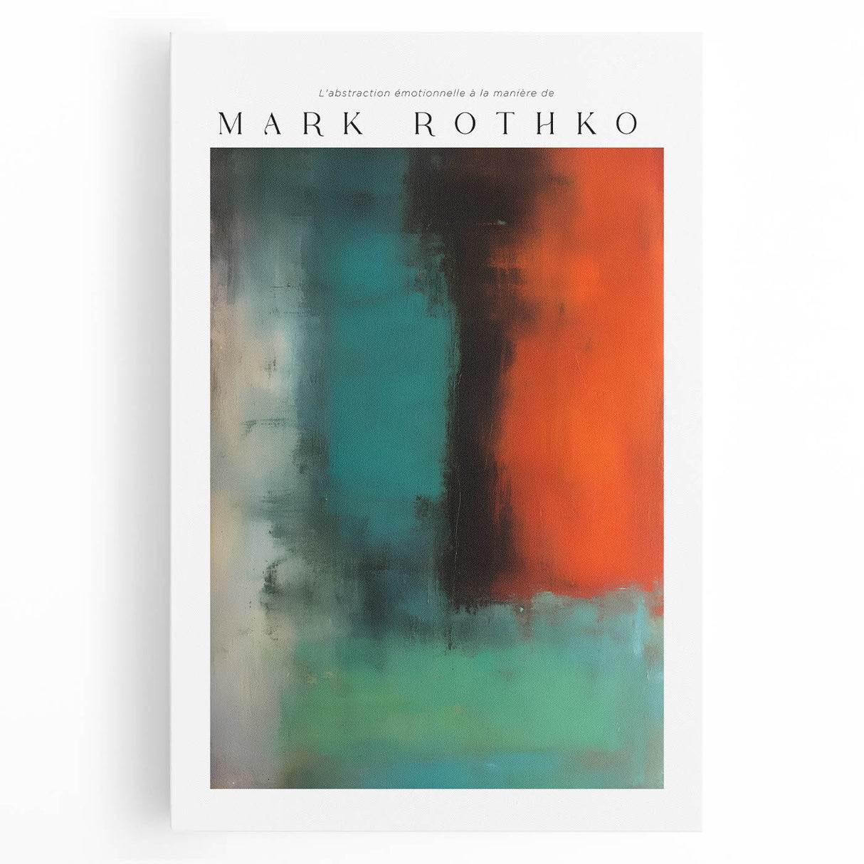 Large black and white abstract canvas featuring brushstroke patterns, perfect for kitchen wall art.