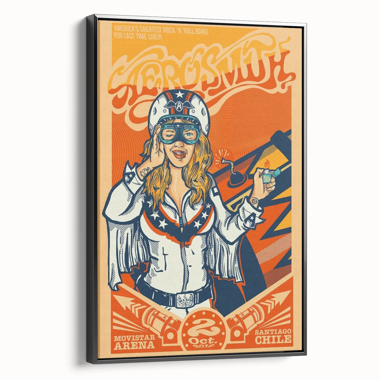Aerosmith Retro Poster – Vintage Tour Wall Art Print