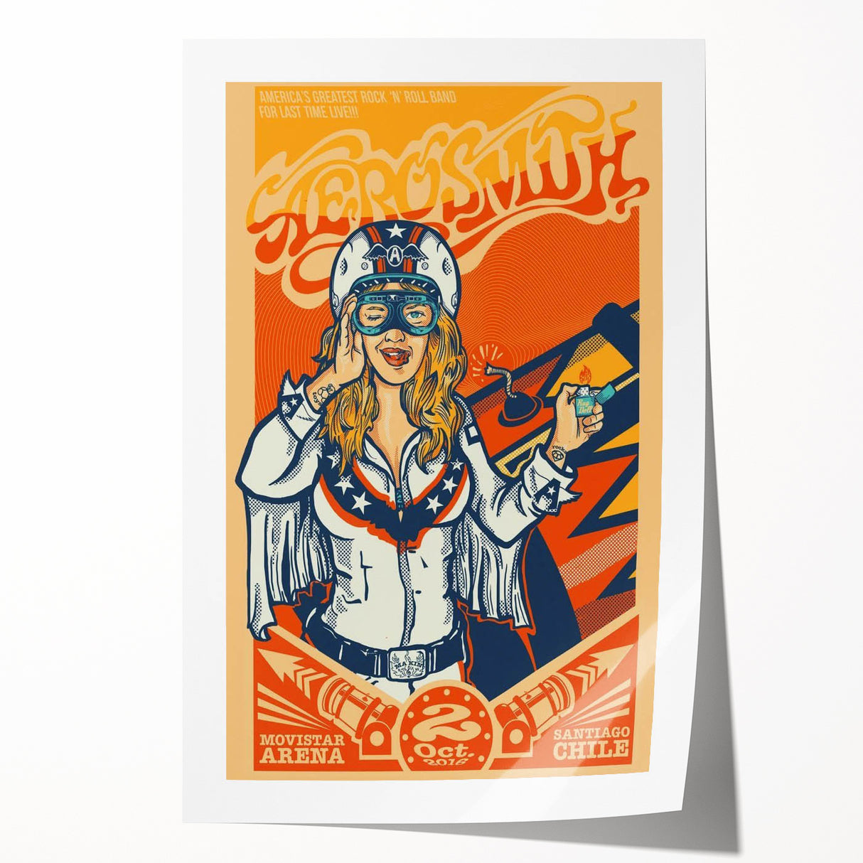 Aerosmith Retro Poster – Vintage Tour Wall Art Print