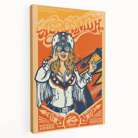 Aerosmith Retro Poster – Vintage Tour Wall Art Print