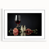 Wine & Cheese Elegance - Sophisticated Kitchen Wall Art