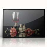 Wine & Cheese Elegance - Sophisticated Kitchen Wall Art