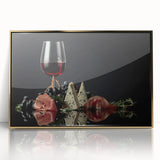 Wine & Cheese Elegance - Sophisticated Kitchen Wall Art