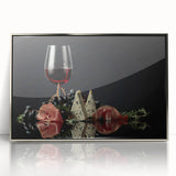 Wine & Cheese Elegance - Sophisticated Kitchen Wall Art