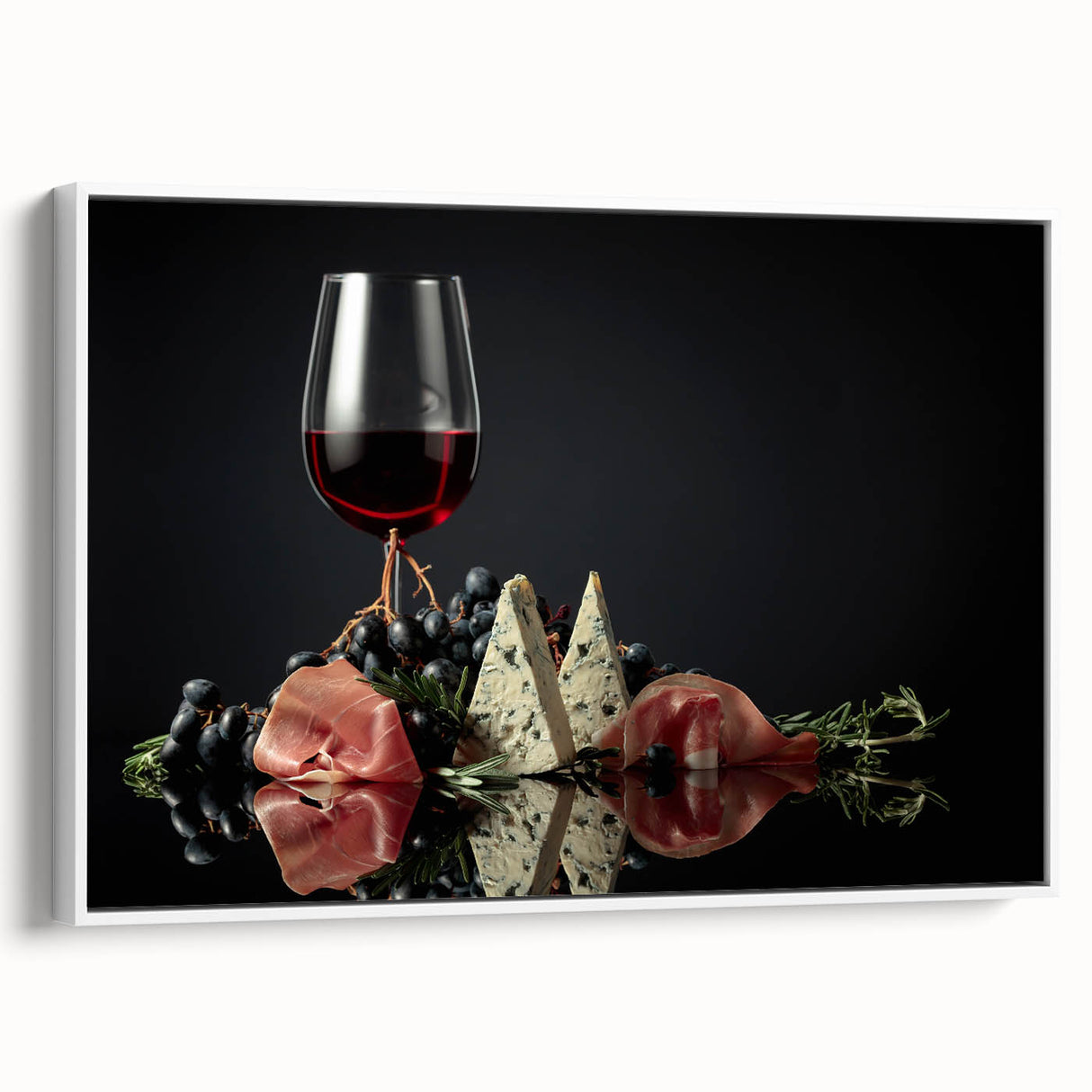 Wine & Cheese Elegance - Sophisticated Kitchen Wall Art