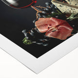 Wine & Cheese Elegance - Sophisticated Kitchen Wall Art