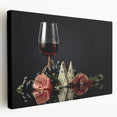 Wine & Cheese Elegance - Sophisticated Kitchen Wall Art