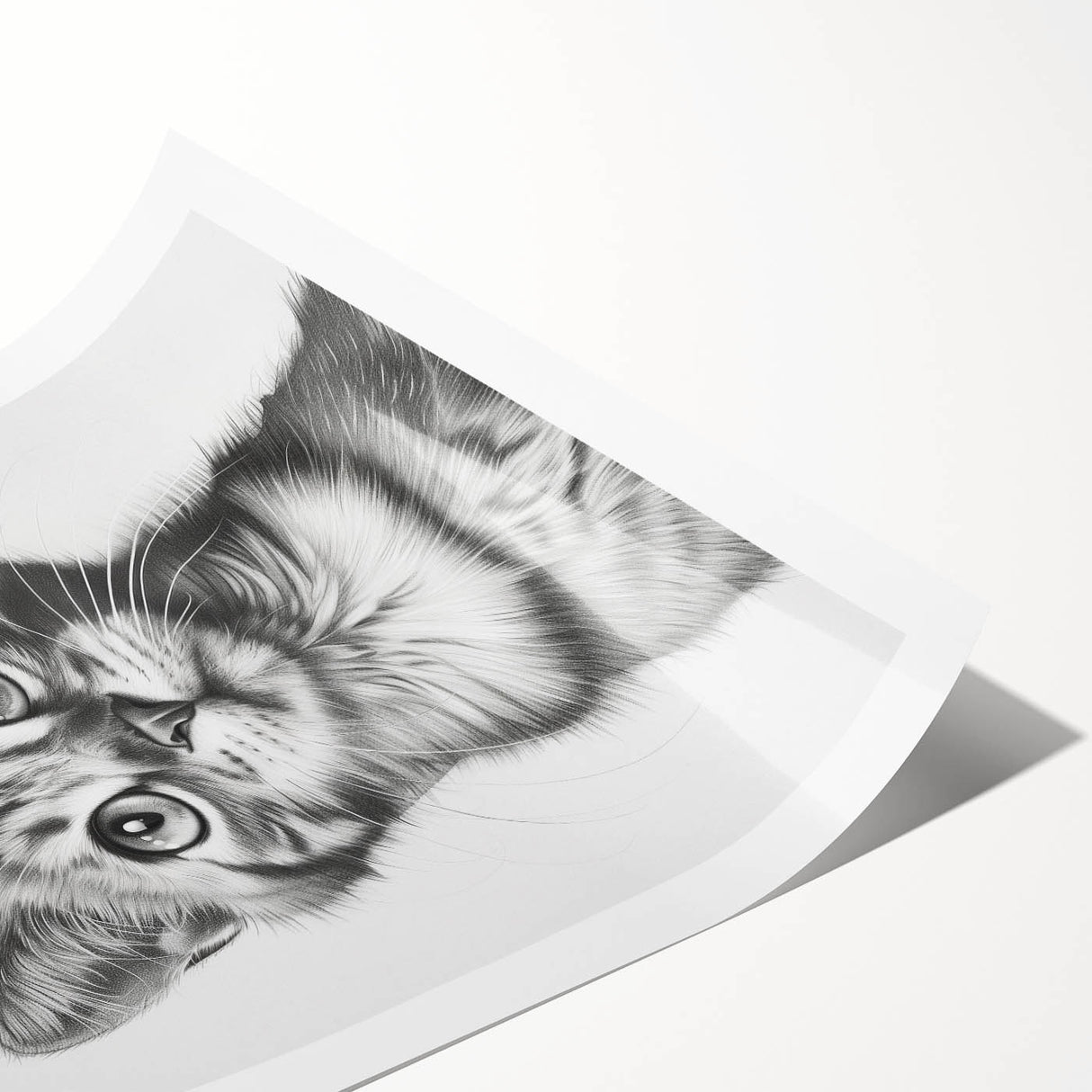 Bathroom Wall Art - Cat with Toilet Paper Hat
