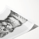 Bathroom Wall Art - Cat with Toilet Paper Hat