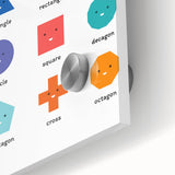 Shapes Kids Educational Wall Art – Fun Learning Poster